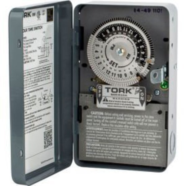 Nsi Industries NSI TORK® 1101B 24 Hour Time Switch, 40A, 120V, SPST, Indoor Metal Enclosure, cULus 1101B